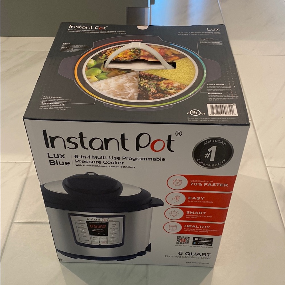 Instant Pot Lux Blue 6-in-1 Pressure Cooker